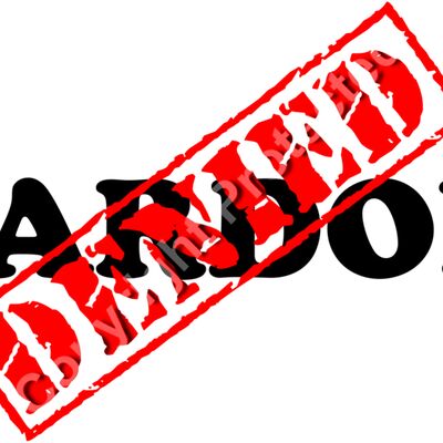 PARDON DENIED - black text red stamp Thumbnail